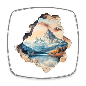 Berge Gebirge Wandern - Viereckiger Kühlschrankmagnet - Weiß - Vorne