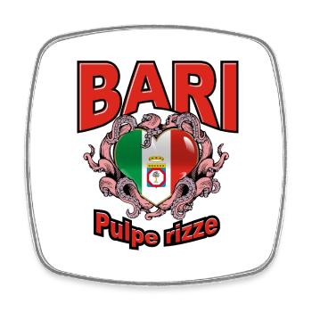 Cœur Bari des Pouilles - Magnet carré - blanc - Devant