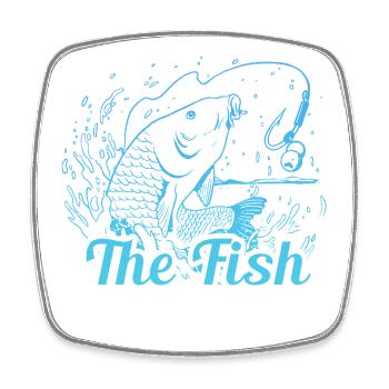 The Fish Whisperer – Funny Angler Saying - Square fridge magnet - white - Front