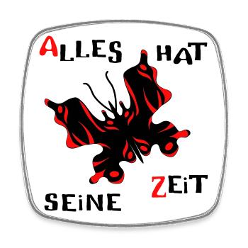 Schmetterling - Viereckiger Kühlschrankmagnet - Weiß - Vorne
