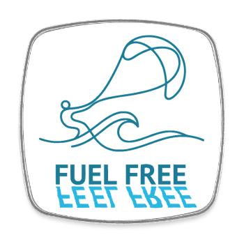FuelFree - Viereckiger Kühlschrankmagnet - Weiß - Vorne