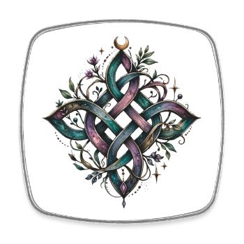Witch's Knot - Square fridge magnet - white - Front