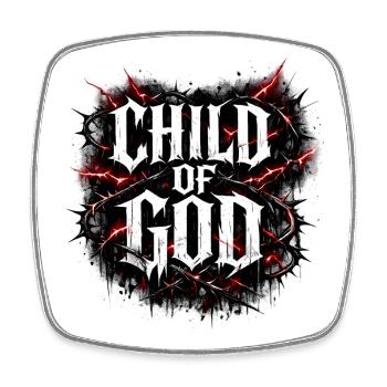 Child of God - Viereckiger Kühlschrankmagnet - Weiß - Vorne
