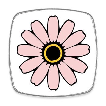Flower pastel pink flowers blossom pastel - Square fridge magnet - white - Front