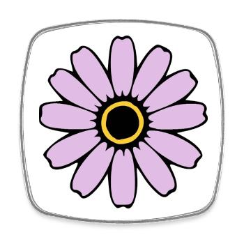 Flower Pastel Flowers Blossom Pastel Gift - Square fridge magnet - white - Front