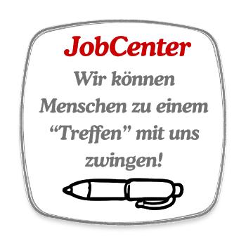 JobCenter Zwangstreffen Satire - Viereckiger Kühlschrankmagnet - Weiß - Vorne