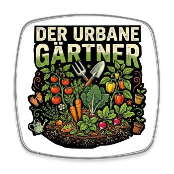 Gärtner Garten Gemüse - Viereckiger Kühlschrankmagnet - Weiß - Vorne