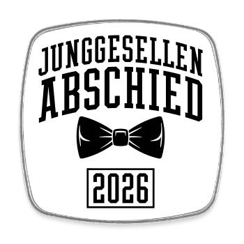 Junggesellenabschied 2026 JGA - Viereckiger Kühlschrankmagnet - Weiß - Vorne