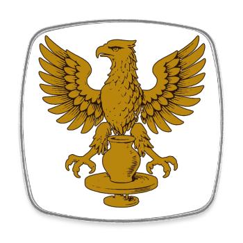 Emblème de l’Aigle d’Or - Magnet carré - blanc - Devant