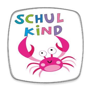 Schulkind  - Viereckiger Kühlschrankmagnet - Weiß - Vorne