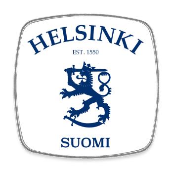 Helsinki Suomi Finland Finnland - Viereckiger Kühlschrankmagnet - Weiß - Vorne