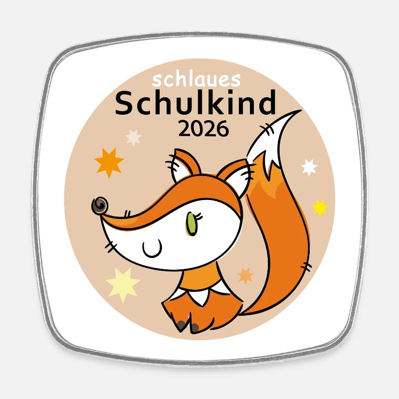Schulkind 2026 - Viereckiger Kühlschrankmagnet - Weiß