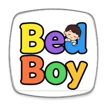Colorful BeaL Boy Kids Design - Square fridge magnet - white - Front