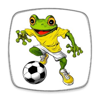 Football Frogs - Magnet carré - blanc - Devant