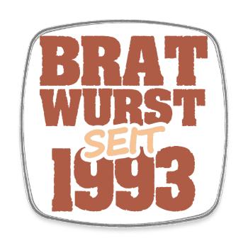 Grillen 1993 - Viereckiger Kühlschrankmagnet - Weiß - Vorne