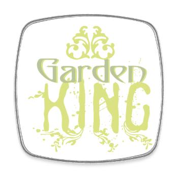 Garden_King - Magnet carré - blanc - Devant
