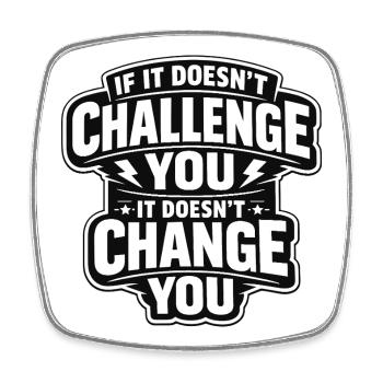 Herausforderung Challenge Fitness Motivation - Square fridge magnet - white - Front