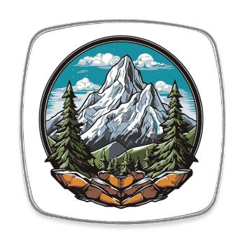 Rêve sommetal dans le panorama forestier - Magnet carré - blanc - Devant