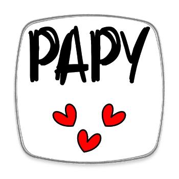 Grandpa. DAD. FATHER'S DAY. HAPPY FATHER'S DAY. PARTY - Square fridge magnet - white - Front