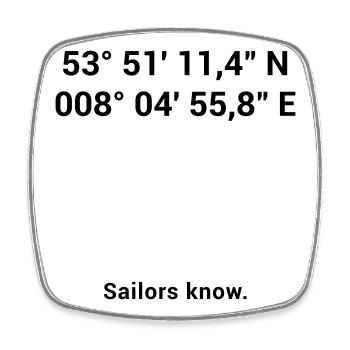 Red Sand Lighthouse - Maritime North Sea Baltic Sea - Square fridge magnet - white - Front