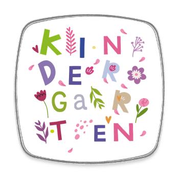 Kindergarten  - Viereckiger Kühlschrankmagnet - Weiß - Vorne