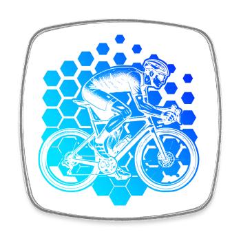 Gift idea for a road bike with road bike - Square fridge magnet - white - Front