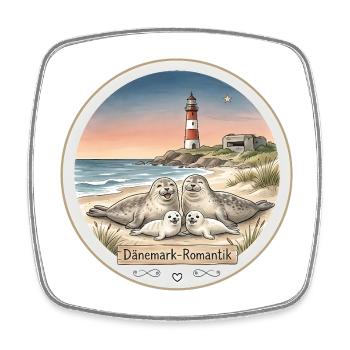 Dänemark - Romantik - Viereckiger Kühlschrankmagnet - Weiß - Vorne