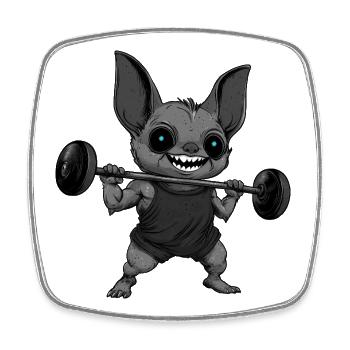 Sports Animals Bat - Square fridge magnet - white - Front