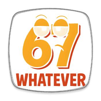 Six Seven Whatever Italian Brainrot Humor Meme  - Viereckiger Kühlschrankmagnet - Weiß - Vorne
