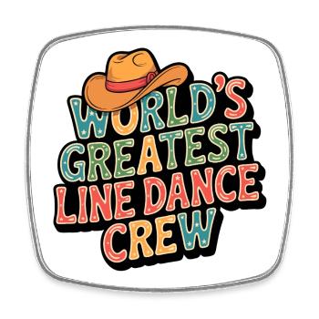 World's Best Line Dance Crew - Square fridge magnet - white - Front