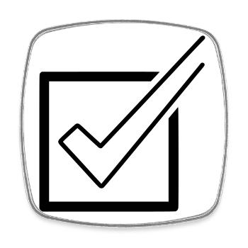 Checklist Tick Box Done - Square fridge magnet - white - Front