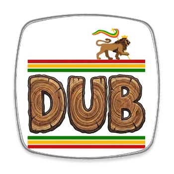 Dub Holz Reggae - Viereckiger Kühlschrankmagnet - Weiß - Vorne