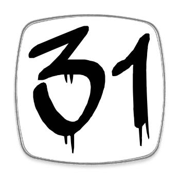 31 - Square fridge magnet - white - Front
