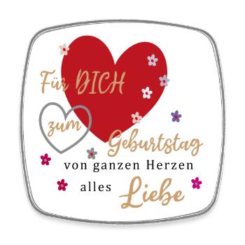 Geburtstag - Viereckiger Kühlschrankmagnet - Weiß - Vorne