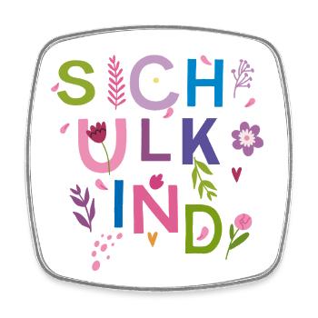 Schoolchild - Square fridge magnet - white - Front