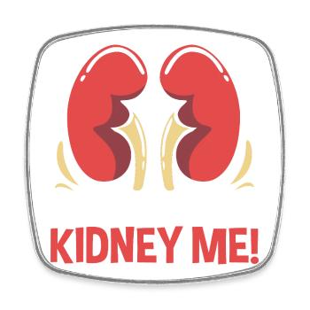 Organ Donation Transplantation Kidney Donors - Square fridge magnet - white - Front