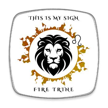 Mon signe Lion - Magnet carré - blanc - Devant
