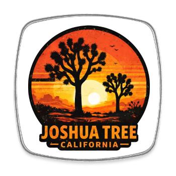 Joshua Tree California Sunset Motif - Square fridge magnet - white - Front