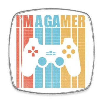 I'm a Gamer Gaming Zocker nerd and game Controller - Viereckiger Kühlschrankmagnet - Weiß - Vorne