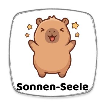 Sonnen-Seele  - Viereckiger Kühlschrankmagnet - Weiß - Vorne