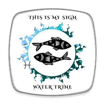 Mon signe des Poissons - Magnet carré - blanc - Devant