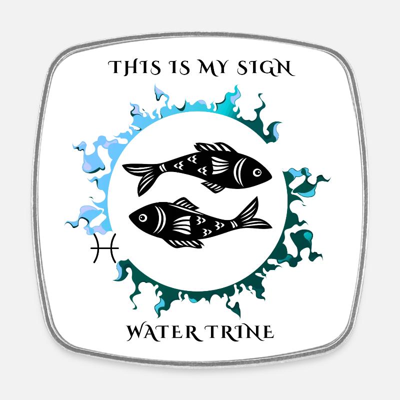 My Pisces sign - Square fridge magnet - white