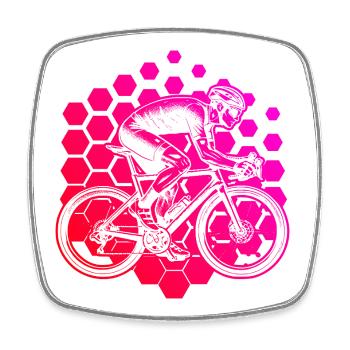 Idée cadeau pour un vélo de route avec vélo de route - Magnet carré - blanc - Devant