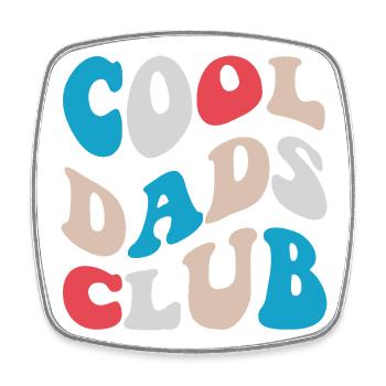 Cool Dads Club Geschenk Papa 2026 - Viereckiger Kühlschrankmagnet - Weiß - Vorne