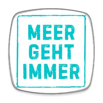 Meer Geht Immer Shirt – Lustiges Strand Urlaub  - Viereckiger Kühlschrankmagnet - Weiß - Vorne