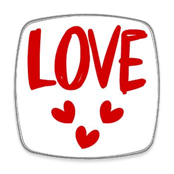 LOVE. COUPLE. JUST MARRIED. EVJF. VALENTINE'S DAY. - Square fridge magnet - white - Front