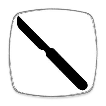 Scalpel - Square fridge magnet - white - Front