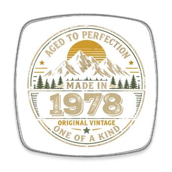 1978 Birthday Party 1978 - Born in 1978 - Square fridge magnet - white - Front