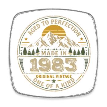 1983 Birthday Party 1983 - Born in 1983 - Square fridge magnet - white - Front