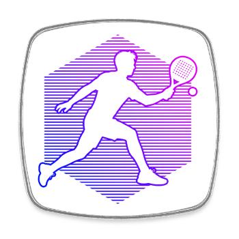 Geschenkidee für Padel Zubehör Fans mit Padel Club - Viereckiger Kühlschrankmagnet - Weiß - Vorne